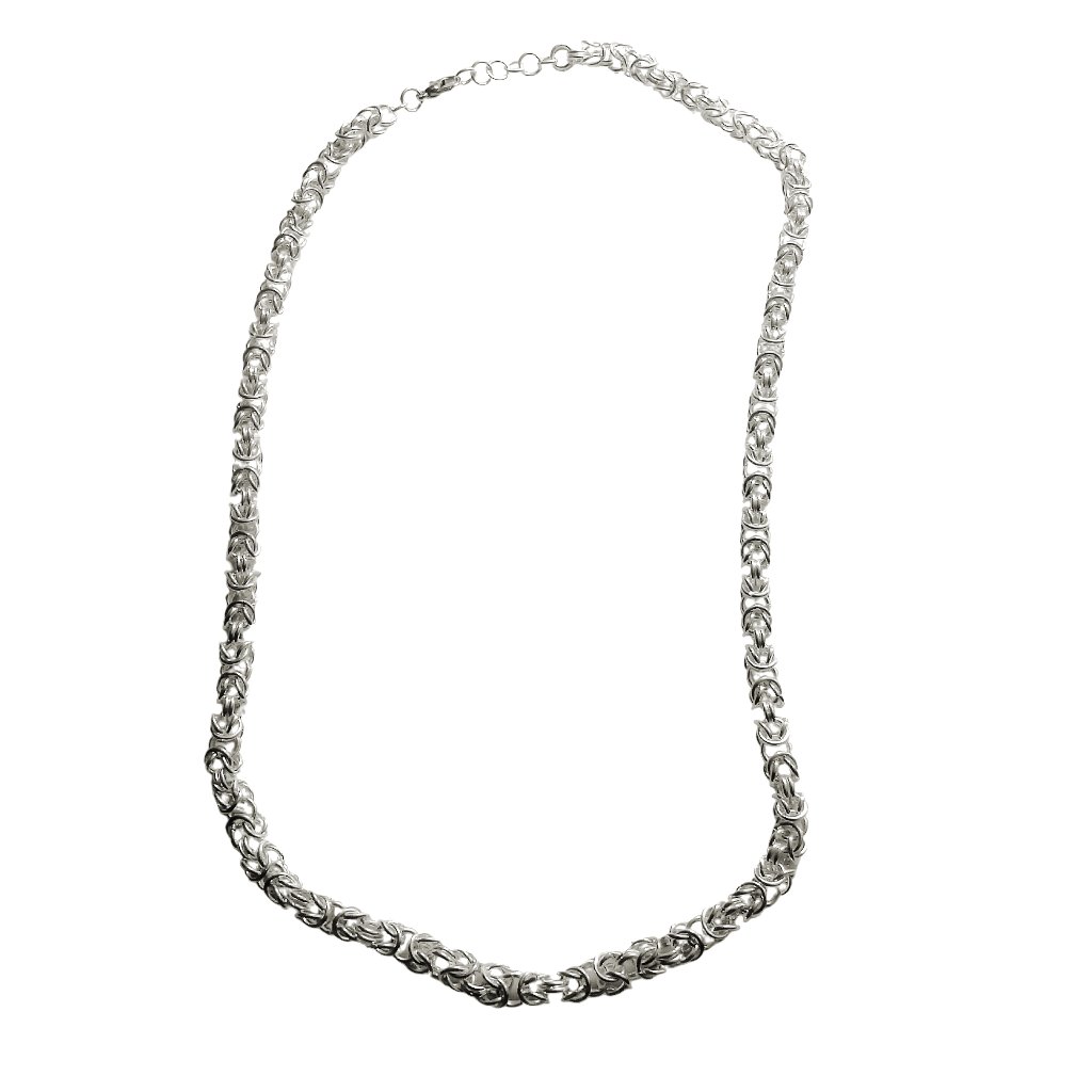 Silvertone Byzantine Necklace 3052